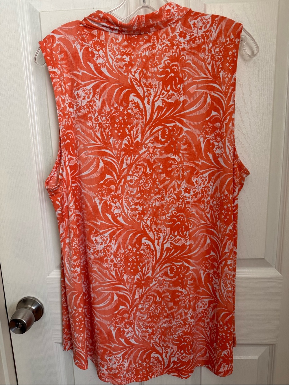 Charter Club Orange Floral Sleeveless
Drape Neck Blouse XXL - Picture 5 of 10